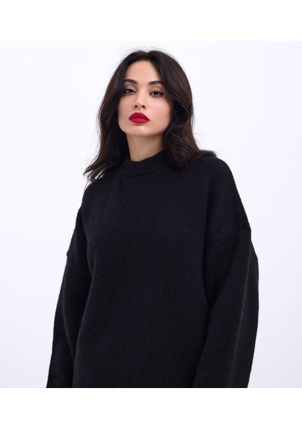 43031 Triko Yarım Balıkçı Kısa Kazak-Siyah modelleri