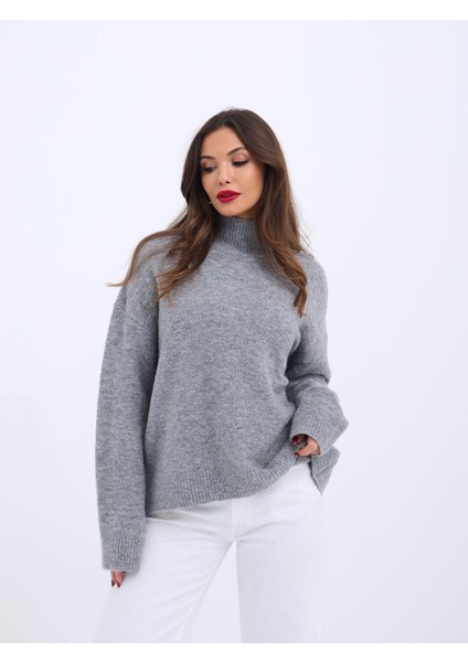 43081 Triko Yarım Balıkçı Salaş Kazak-Gri indirimleri