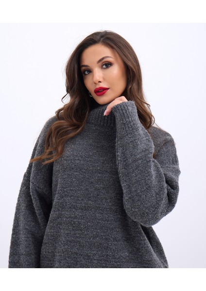 43141 Triko Yarım Balıkçı Salaş Kazak-Antrasit fiyatları