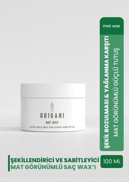 Doğal Mat Görünüm ve Güçlü Tutuş – Mat Wax-100ML