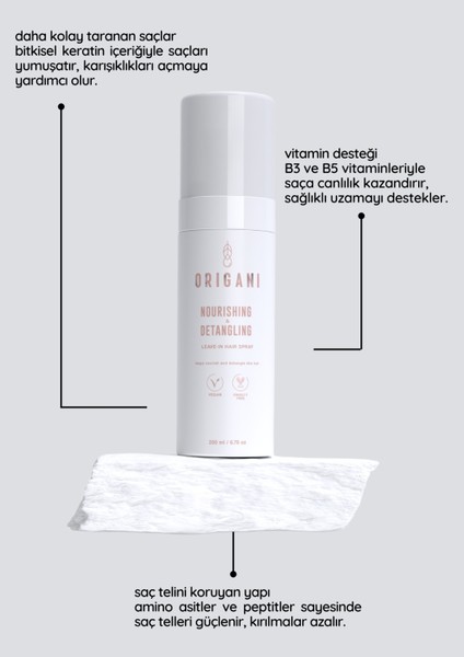 Hepsi Bir Arada Onarıcı ve Kolay Tarama Spreyi – Nourishing & Detangling Sprey-200ML fiyatları