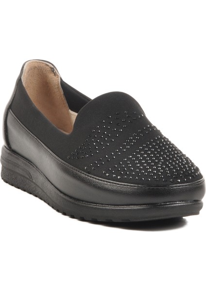 Siyah Deri Jel Taban Anatomik Kadın Casual Ayakkabı 230 Z modelleri