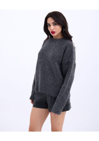 43031 Triko Yarım Balıkçı Kısa Kazak-Antrasit fiyatları