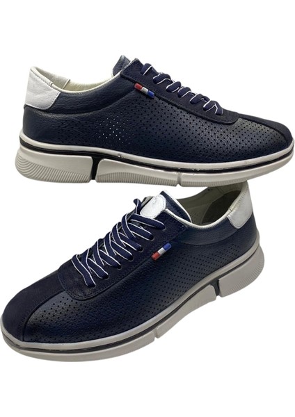 Erkek Bağcıklı Delikli Deri Siyah Içi Deri Poli TABAN-1503-SİYAH