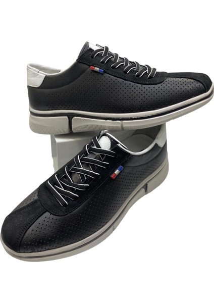 Erkek Bağcıklı Delikli Deri Siyah Içi Deri Poli TABAN-1503-SİYAH fiyatları