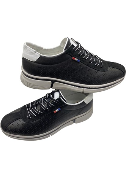 Erkek Bağcıklı Delikli Deri Siyah Içi Deri Poli TABAN-1503-SİYAH indirimleri