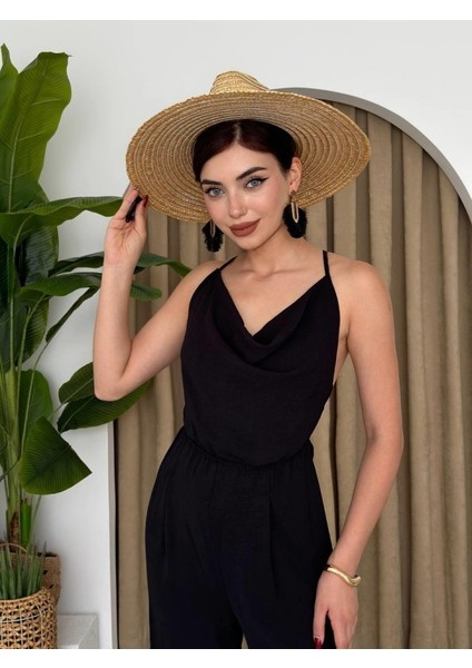 Darcy Sırt Dekolteli Tulum