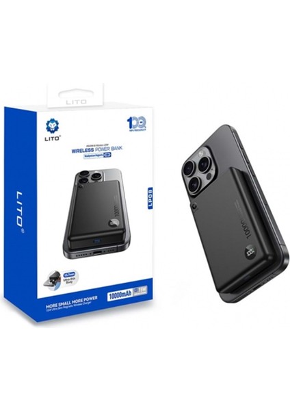 LP08 10000 Mah Ekranlı Ultra Ince Manyetik Powerbank