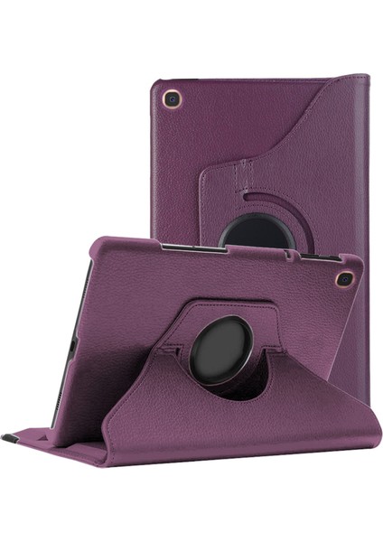 Samsung Galaxy Tab A 10.1 T510 Kılıf Dönebilen Standlı 360 Tablet Kılıfı Mor Tdrtr