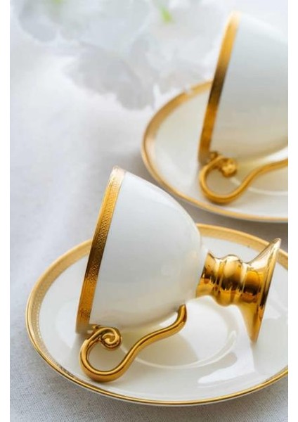 HXF-06550 Thelma Gold 6lı Kahve Fincan Takımı fiyatları
