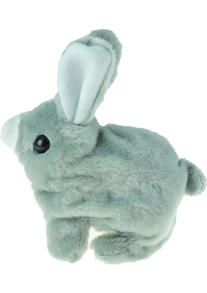 Oyuncak Tavşan Sevimli Pelüş Tavşan Gri Sesli Hareket Pilli 17CM modelleri