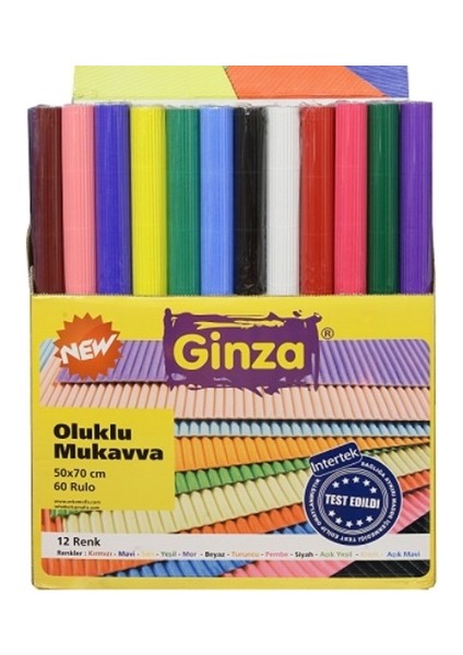 Oluklu Mukavva 50X70 Rulo Şeklinde Karışık - 5 Adet