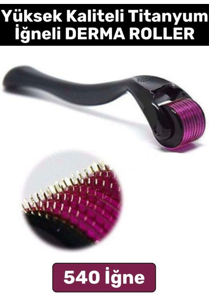 Yüksek Kaliteli 0.5 mm 540 Titanyum Iğneli Yenileyici Pürüzsüz Cilt Bakım Aleti Derma Roller
