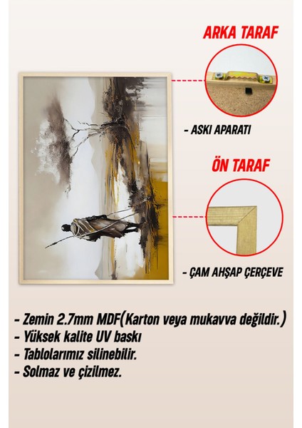 Ahşap Çerçeveli Mdf Tek Tablo Afrika Dekoru Tablo (Kendi Tablo Setinizi Oluşturacağınız Liste) Çerçeveli 1004
