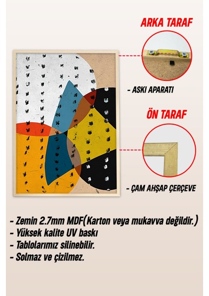 Ahşap Çerçeveli Mdf Tek Tablo Abstract Yüz Modeli Tablo (Kendi Tablo Setinizi Oluşturacağınız Liste) Çerçevelli 1097