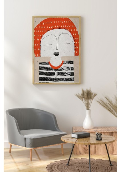 Ahşap Çerçeveli Mdf Tek Tablo Abstract Yüz Modeli Tablo (Kendi Tablo Setinizi Oluşturacağınız Liste) Çerçevelli 1101