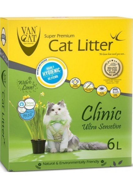 Vancat Cat Litter Clinic Ultra Sensetive 6 Lt