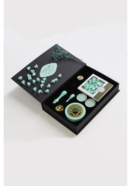 Mum Mührü Uygulama Seti Su Yeşili Kendin Yap Mühür Seti 7 Parça BBS1018