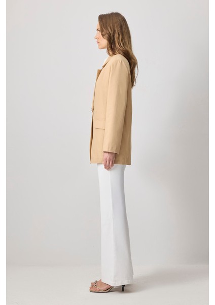 Gold Düğmeli Blazer Ceket