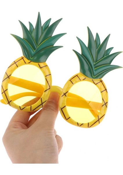 Tropikal Hawaii Ananas Şekilli Parti Gözlüğü 9.5 x 14 cm