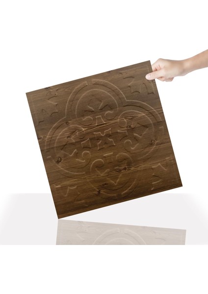 Kendinden Yapışkanlı 3D Kabartmalı Pvc Duvar Paneli Antik Solo Desen 41x41 cm/ 6 Adet /1 m²