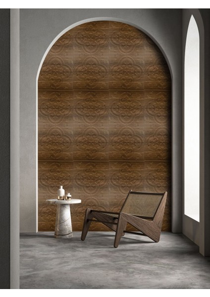 Kendinden Yapışkanlı 3D Kabartmalı Pvc Duvar Paneli Antik Solo Desen 41x41 cm/ 6 Adet /1 m²