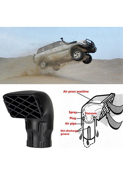3.5 Inç Araba Evrensel Şnorkel Giriş Başlığı Hava Giriş Borusu Off-Road Çamur Için Sığ Boğaz (Yurt Dışından) indirimleri