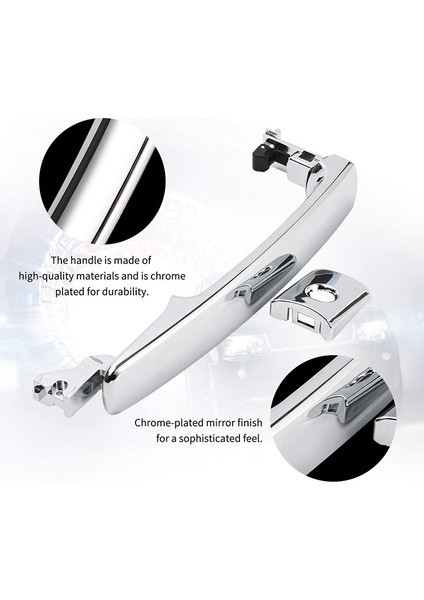 Infiniti FX35 FX45 Nissan Murano Rogue 82646-CA000 80640-CA012 Için Anahtar Deliği ile Dış Kapı Kolu Ön Sol Taraf (Yurt Dışından) modelleri