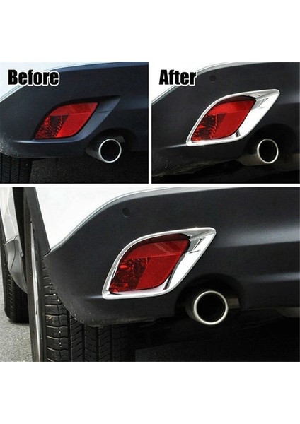 Mazda Cx-5 Cx5 2013 2014 2015 2016 Araç Arka Stop Lambaları Abajur Çerçeve Trim Kapağı Için Tampon Sis Lambası Krom Süsleme (Yurt Dışından)