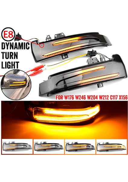 Dinamik LED Dönüş Sinyali Dikiz Aynası Göstergesi Flaşör Işık Mercedes Benz Için W204 W176 W212 Cla Abces Gla Sınıfı (Yurt Dışından) fiyatları