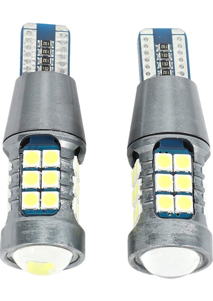2 Adet Araba LED Ampul Dönüş Sinyali 3030 27SMD T15 Geri Vites Lambası Kod Çözücü Fren Lambası Araba Yedek Ampulü Işık Arka Lambası Siyah ve Beyaz (Yurt Dışından)