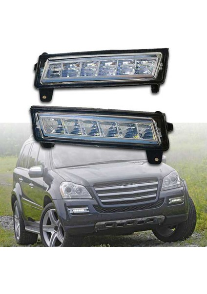 Araba LED Drl Sis Lambası Mercedes-Benz ml Gl Glk W164 X164 X204 Sürüş Lambası Gündüz Çalışan Işık Tampon Lambası (Yurt Dışından) fiyatları