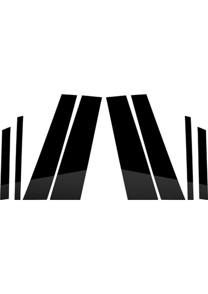 Bmw-X4 2019-2021 Araba Kapı Pencere Bc Sütun Mesajları Kapak Şerit Paneli Trim Pc Siyah 8 Paket (Yurt Dışından)