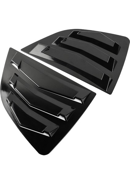 Siyah Arka Yan Havalandırma Çeyrek Pencere Panjur Panjur Kapağı Honda Fit Jazz 2014-2019 Için (Yurt Dışından)