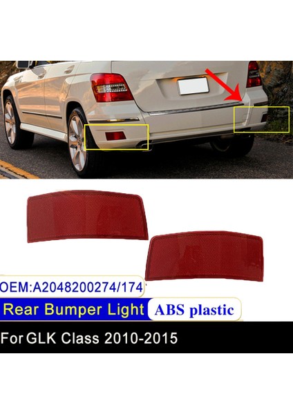 Sol Arka Tampon Reflektör Trim Lambası A2048200174 Mercedes-Benz Glk Sınıfı Için W204/X204 GLK250 GLK300 GLK350 2008-2012 (Yurt Dışından) indirimleri