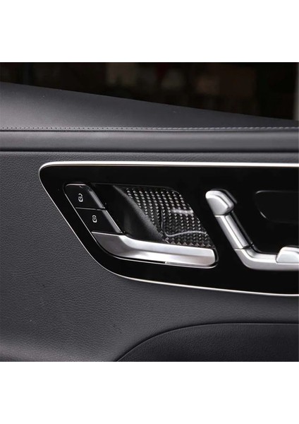 Mercedes-Benz C Sınıfı Için W206 2022 2023 Yumuşak Karbon Fiber Araba Iç Kapı Kolu Kase Kapağı Trim Etiket Aksesuarları (Yurt Dışından) fırsatları