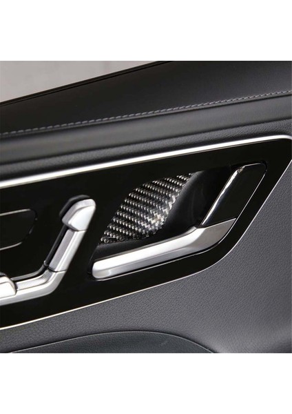 Mercedes-Benz C Sınıfı Için W206 2022 2023 Yumuşak Karbon Fiber Araba Iç Kapı Kolu Kase Kapağı Trim Etiket Aksesuarları (Yurt Dışından) indirimleri