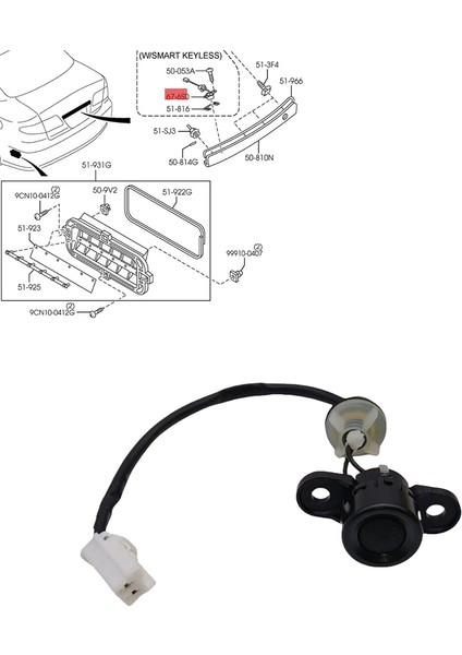 Araba Bagaj Kapağı Anahtarı Düğmesi G28A-67-6S0A Mazda 6 Gg 2.3l 2005-2008 Arka Bagaj Talep Anahtarı G28A676S0B (Yurt Dışından) fiyatları