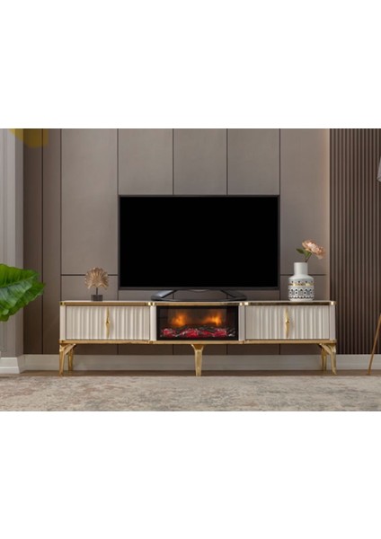 Lndhome Pera Şömineli Tv Ünitesi