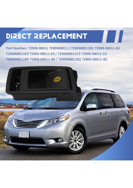 Toyota Sienna-3. Sıra Otomobil Tamir Aksesuarı 7290908011B0 Siyah Için Koltuk Mandalı Serbest Bırakma Kolu 7290908011 (Yurt Dışından) indirimleri