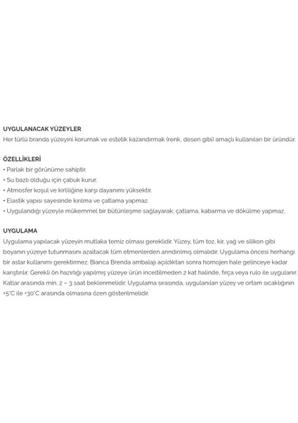 Brenda Branda Boyası Ral -9003 2,5 Lt