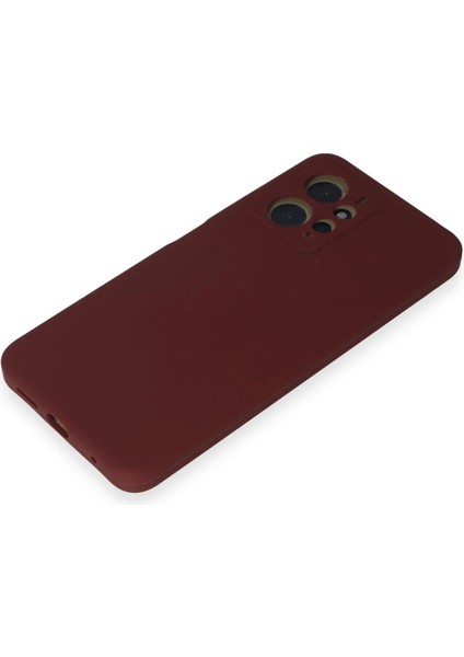 Xiaomi Redmi Note 12 4g Kılıf Nano Içi Kadife Silikon - Bordo Mrayd