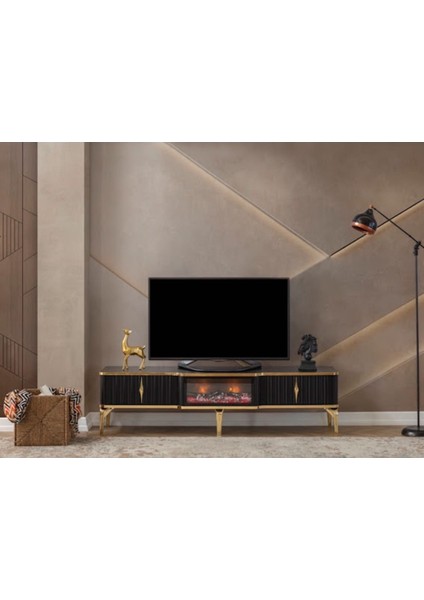 Lndhome Pera Şömineli Tv Ünitesi