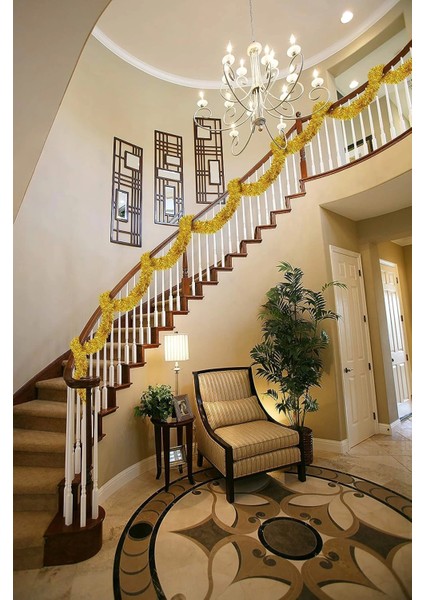 Parti Için Sim Süs 2 Metre Uzunluk 8 cm Genişlik Altın Renk Ithal modelleri