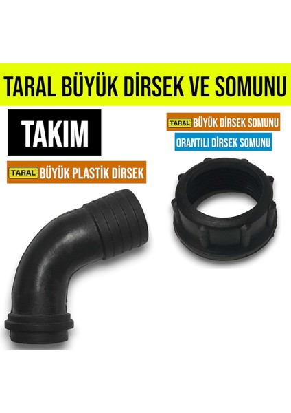 Taral Büyük Dirsek ve Somunu Takım