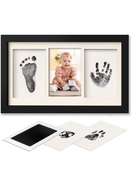 Moky Design Bebek El Ayak Izi Seti, Erkek Kız Yenidoğan Bebek Hediyesi, Temaszız Mürekkep Baskı Seti (2 Adet)