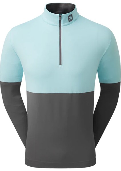 Renk Bloklu Mid Layer Aqua Gri 801119