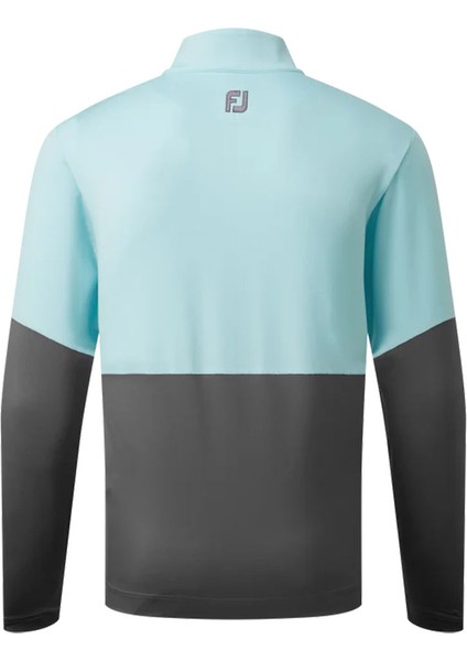 Renk Bloklu Mid Layer Aqua Gri 801119