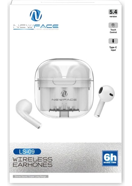 Ls-09 Bluetooth 5.3 Tws Kablosuz Airpods Kulaklık - Krem Mrayd