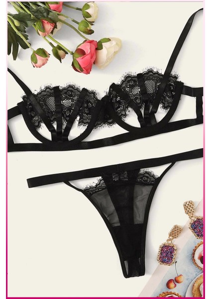 Kadın Siyah Midye Sütyen Takım indirimleri